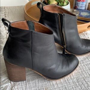 Leather booties
